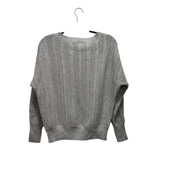 Nicole Miller Gray Crocheted Knit Women's Sweater Size S Boho Shabby Chic Classi - Picture 3 of 5